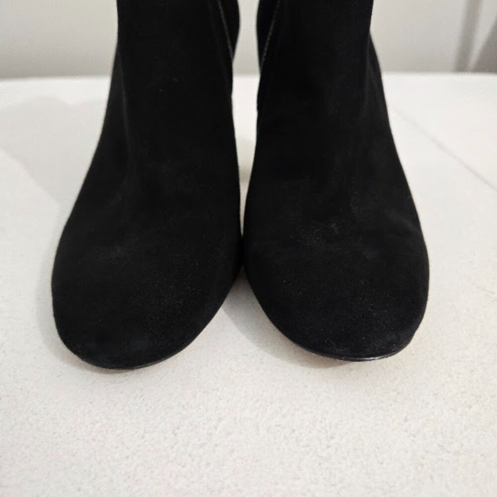 Michael Kors Black Suede Petra Ankle Boots Booties Sz 9M Pave Bling Formal Hoco - Picture 7 of 15